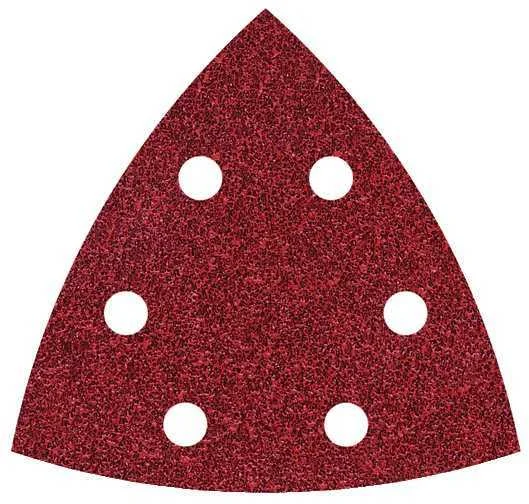 Pack de 5 Folhas de Lixas Abrasivas Adesivas Corindo, Gr&atilde;o 60 Delata 95mm 1851000 Wolfcraft