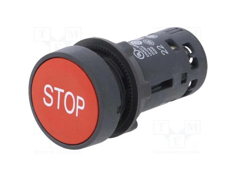 Interruptor: de Pressão, 22mm, Pos.Estáv: 1, Nc + No, Vermelho
