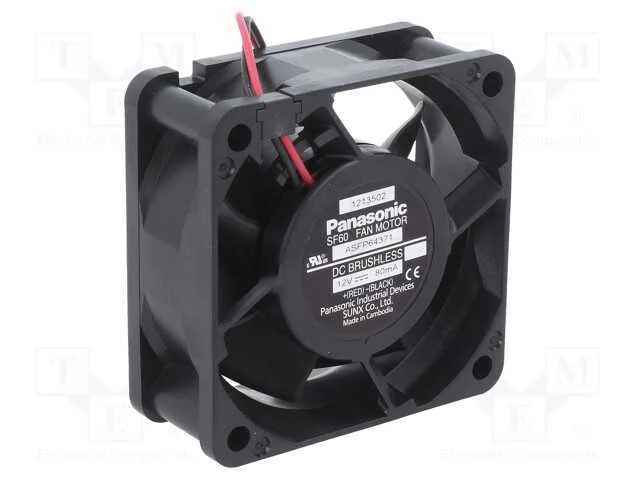 Ventilador: Dc, Transversal, 12vdc, 60x60x25mm, 24,6m3/H, 21dba