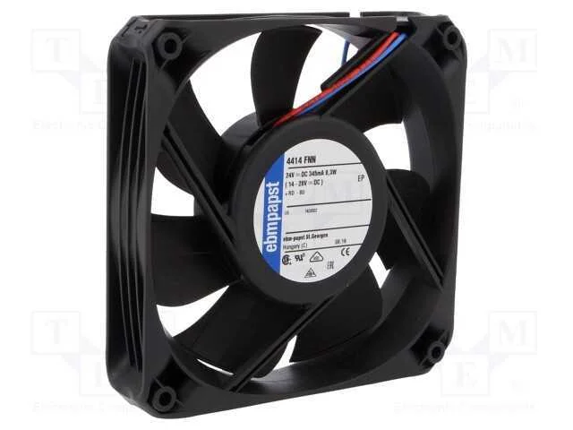 Ventilador: DC, transversal, 24VDC, 119x119x25mm,.