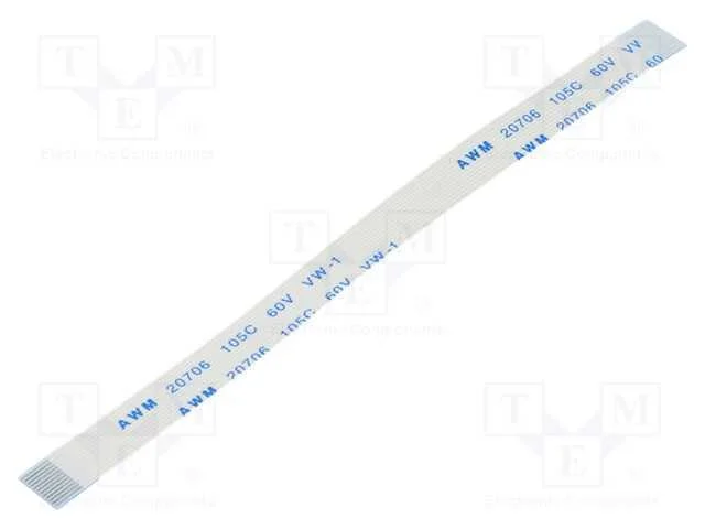 Fita FFC, Fios: 12, Raster fita: 0,5mm, contactos.
