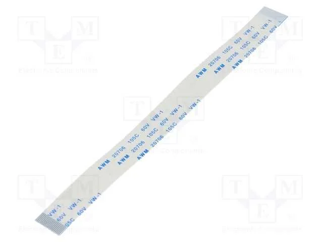 Fita FFC, Fios: 20, Raster fita: 0,5mm, contactos.