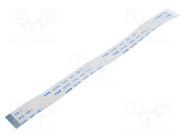 Fita FFC, Fios: 20, Raster fita: 0,5mm, contactos.