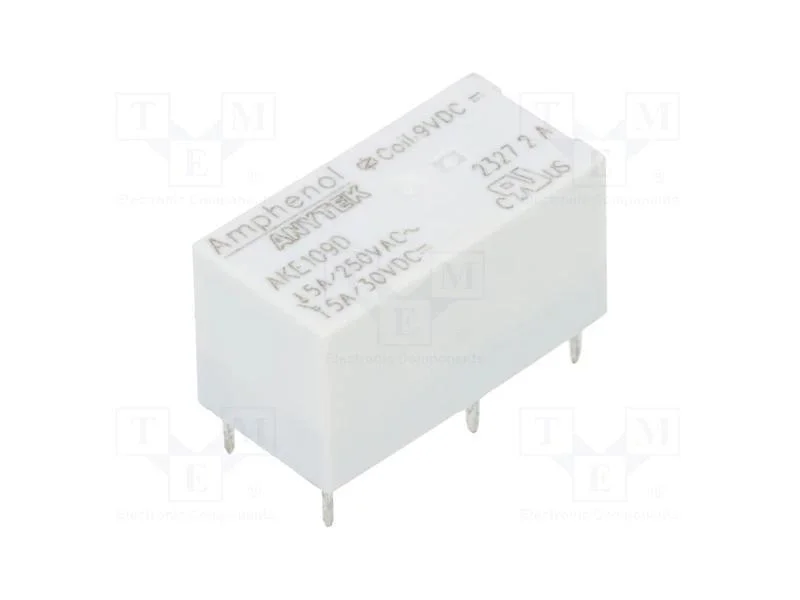 Relé: Eletromagnético, Spdt, Ubobina : 9vdc, 5a, 5a/250vac, Pcb