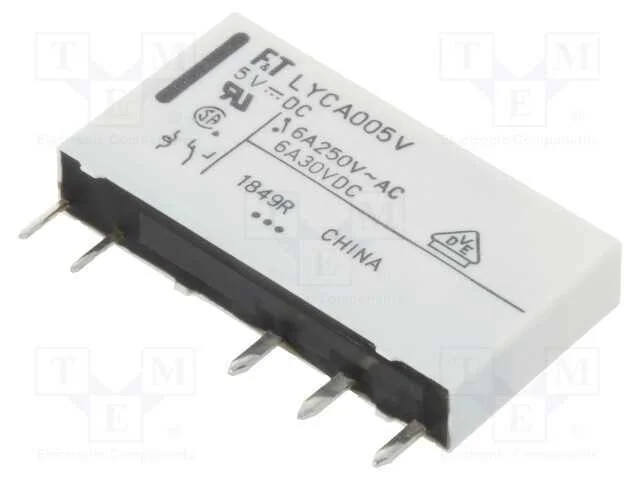 Relé: eletromagnético, SPDT, Ubobina : 5VDC, 6A, .