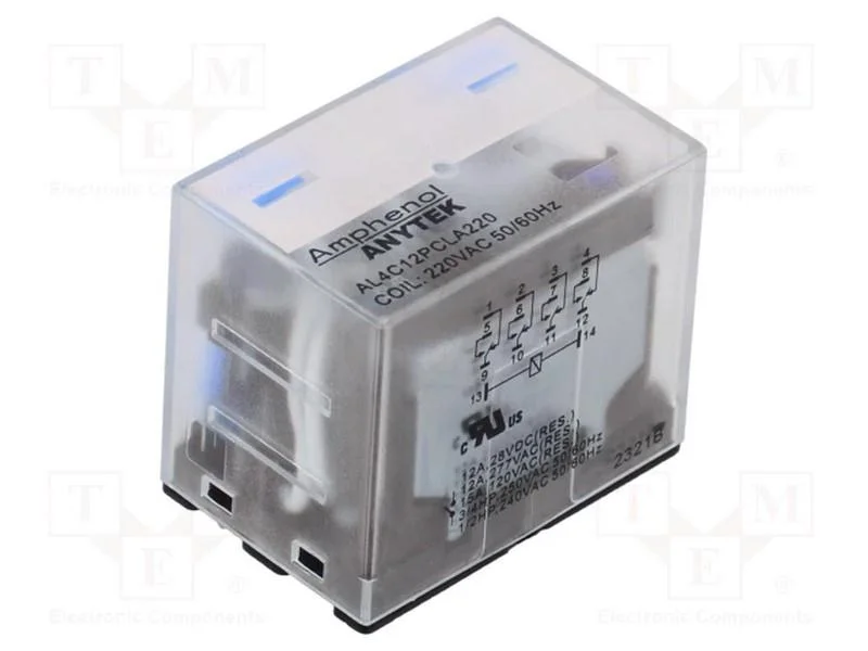 Relé: electromagnéticos industriais, 4PDT, 220VAC.