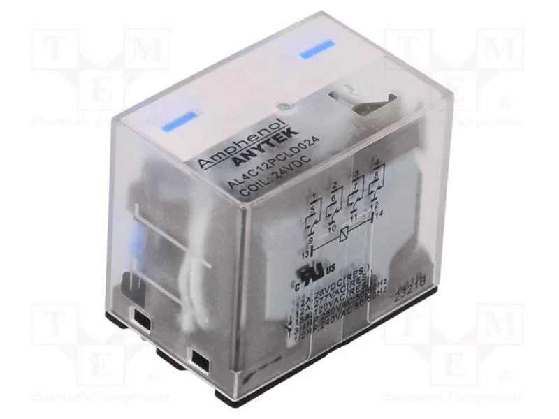 Relé: electromagnéticos industriais, 4PDT, 24VDC,.