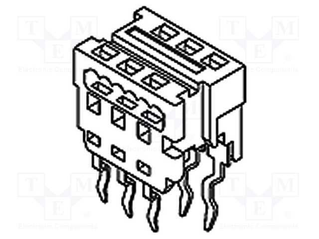 Passo, Fio-Placa, Pin: 14, 1,27mm, Idc,Tht, para Fita, Picoflex