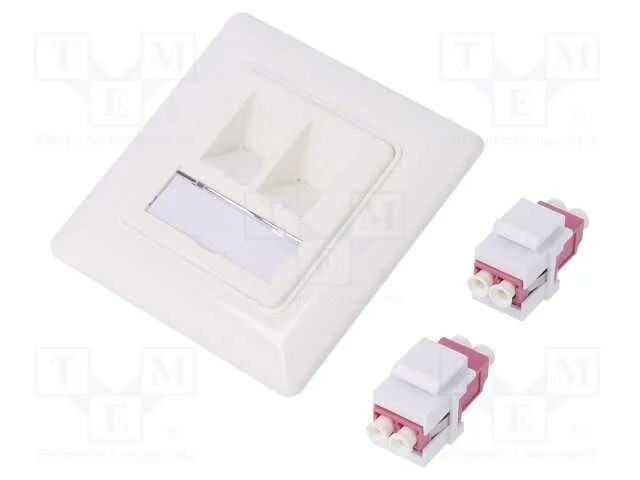Conector: Fibra Ótica, Tomada,Conector, Duplex, Fêmea, Faixas: 2