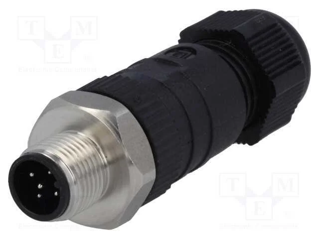 Ficha, M12, Pin: 5, Macho, Código A-Devicenet / Canopen, com Cabo