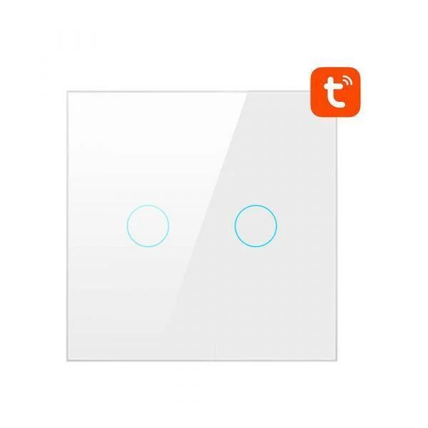 Interruptor de Luz Inteligente Wifi Avatto Ts02-Eu-W2 2 Vias  Branco