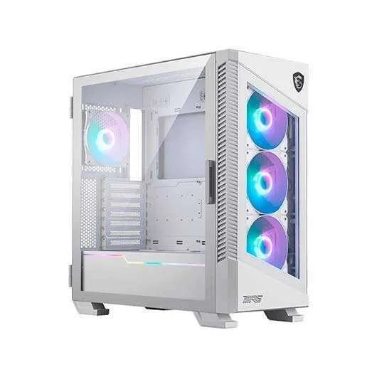 Caixa de Pc Atx Mpg Velox 100r Argb Vidro Temperado Branco - Msi