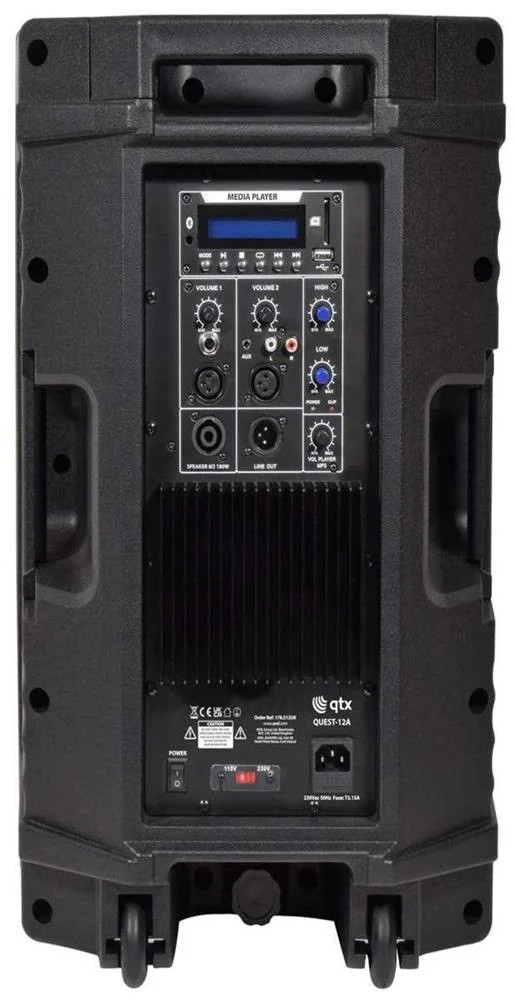 Gabinete de som ativo Quest-12a com 720w de pico