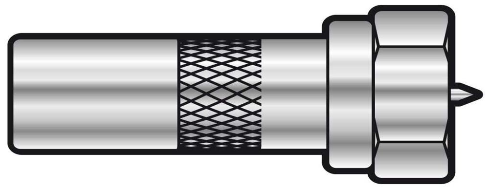 Adaptador de ficha F para ficha de televisão coax.