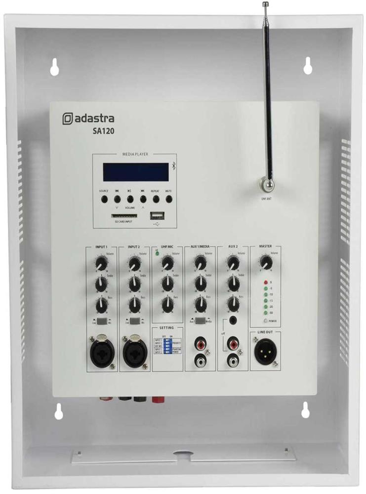 Sa120 Secure Wall Amp +Uhf Mic