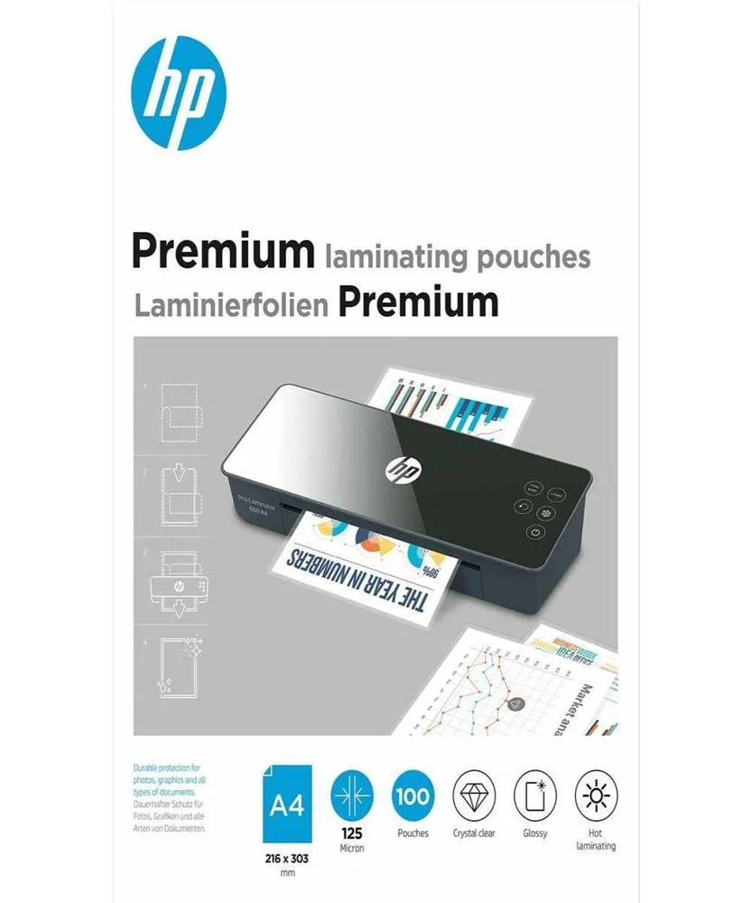 Película de Laminação Hp Premium A4 100 Unidades