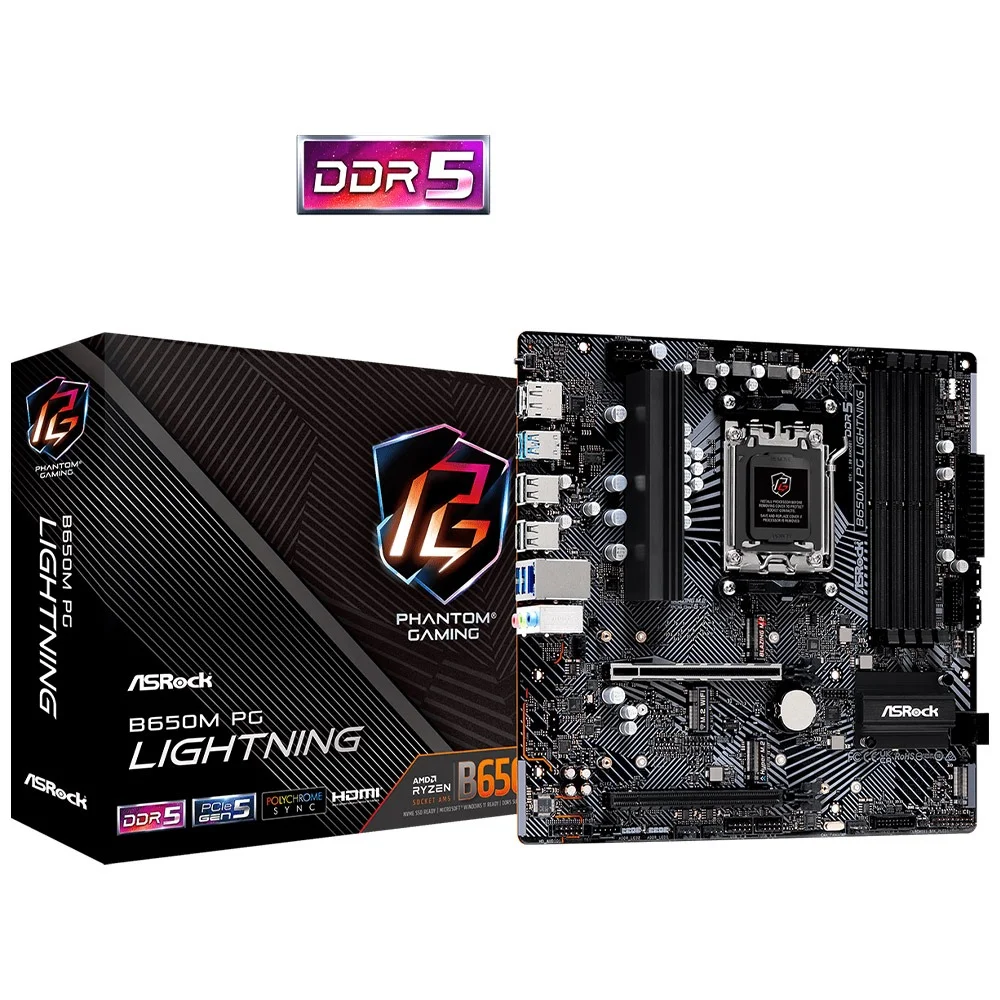 Asrock B650m Pg Lightning Am5 Matx Ddr5