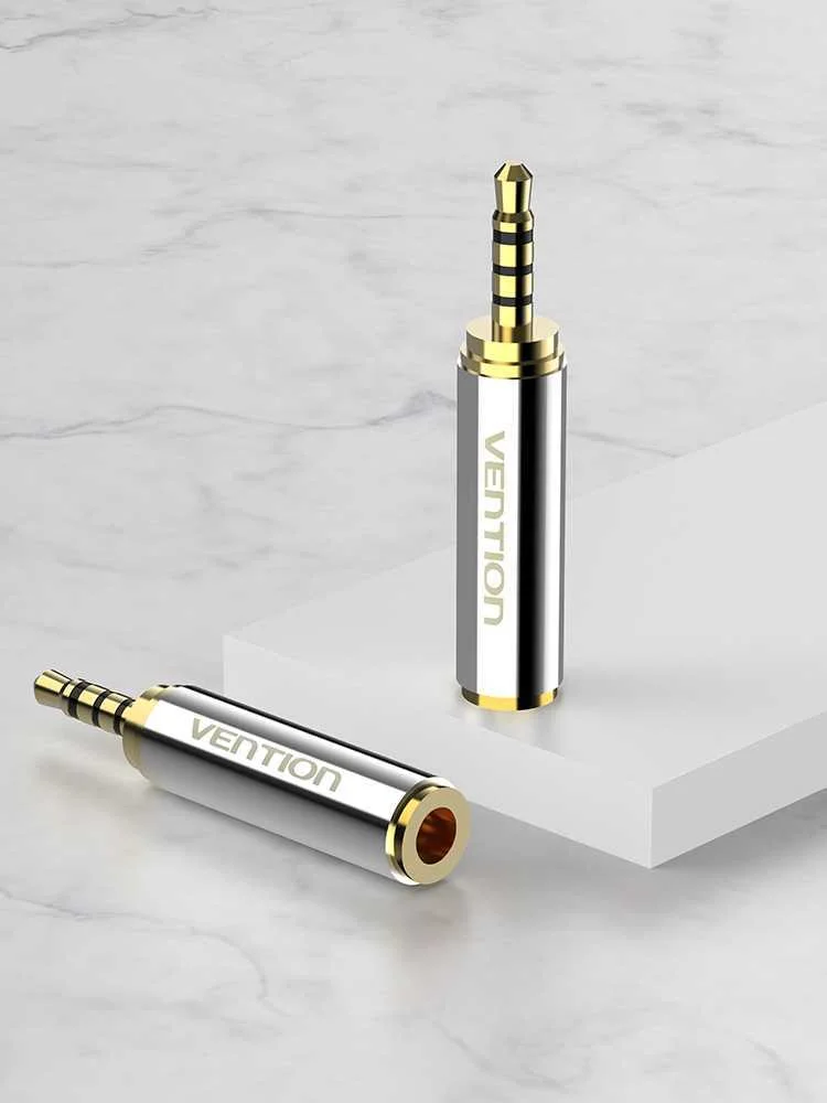 Audio Adapter, Vention Vab-S02, 3.5mm (Female) To Mini Jack 2.5mm (Male), (Gold)