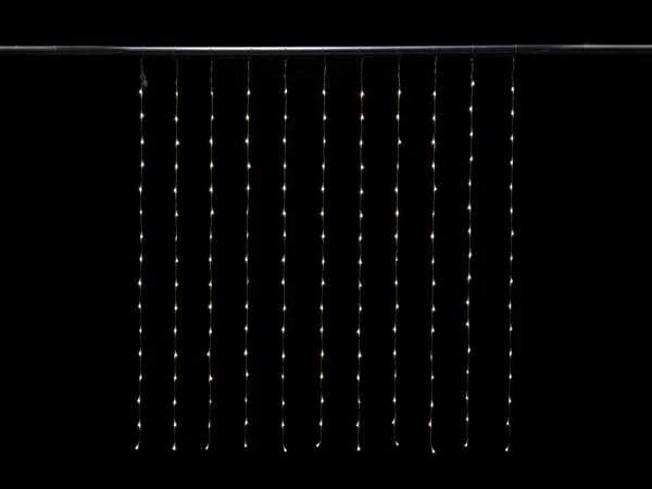 Cascade Light LED - 1,5 X 1,7 M - 176 Lâmpadas Brancas - Fio Transparente - Modulador - 24 V