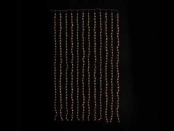 Cascade Light LED - 1.5 X 2.5 M - 286 Warm White Lamps - Transparent Wire - Modulator - 24 V