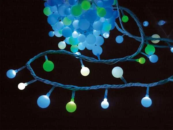 Decolight LED - 6 M - 90 Multicolour Baubles - Transparent Wire - Modulator - 24 V