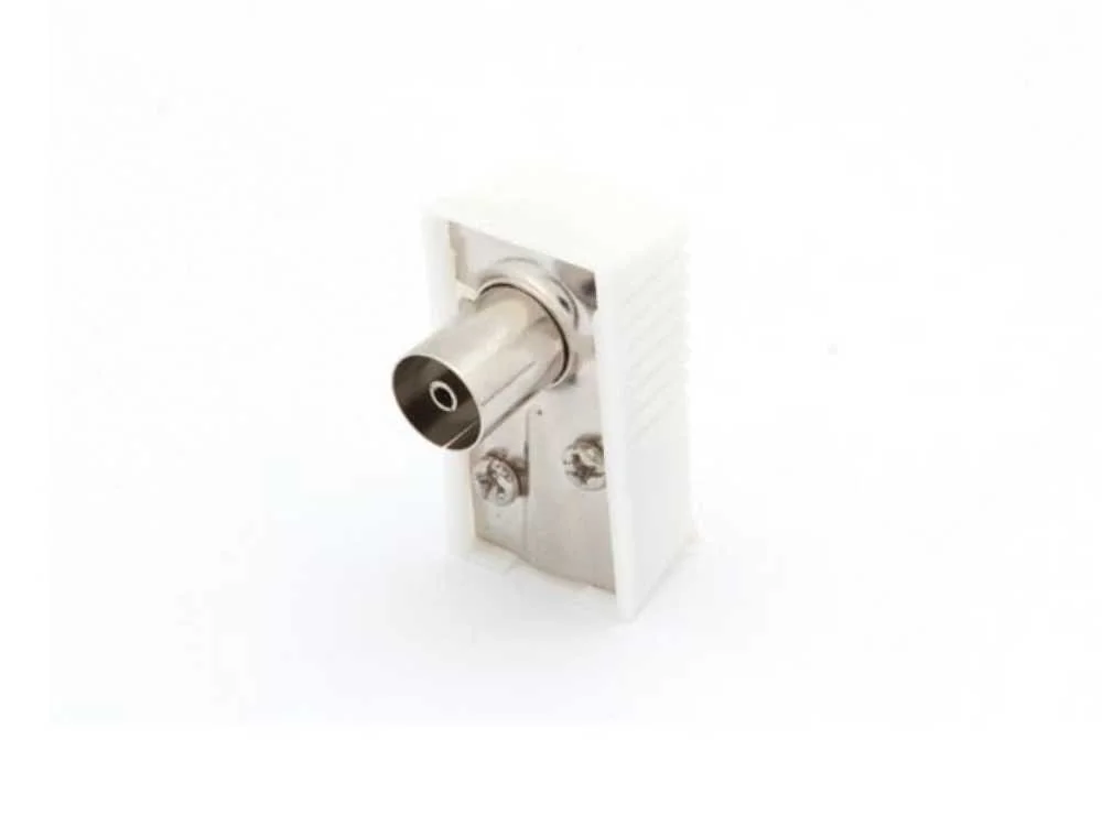 Ficha de Televisão de Ângulo Reto 9,5 Mm/2,3 Mm - Fêmea - Branco