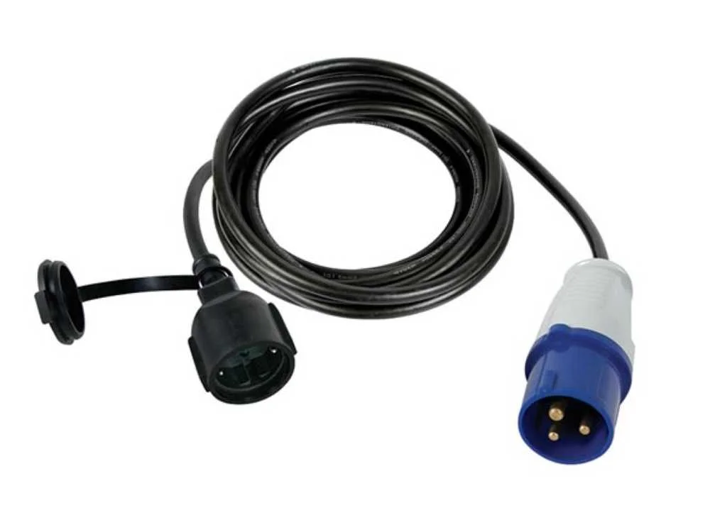 Cabo com Adaptador Tomada Schuko / Ficha Cee - 3 M