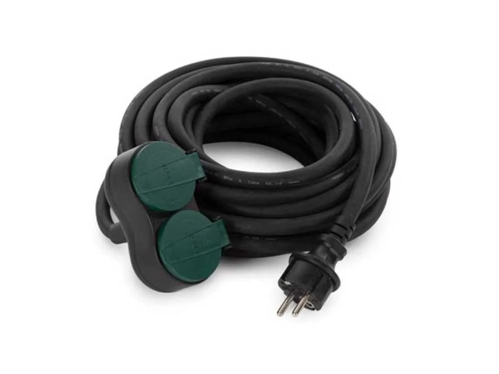 Cabo de Extensão para Exterior com 2 Tomadas - Schuko - 10 M