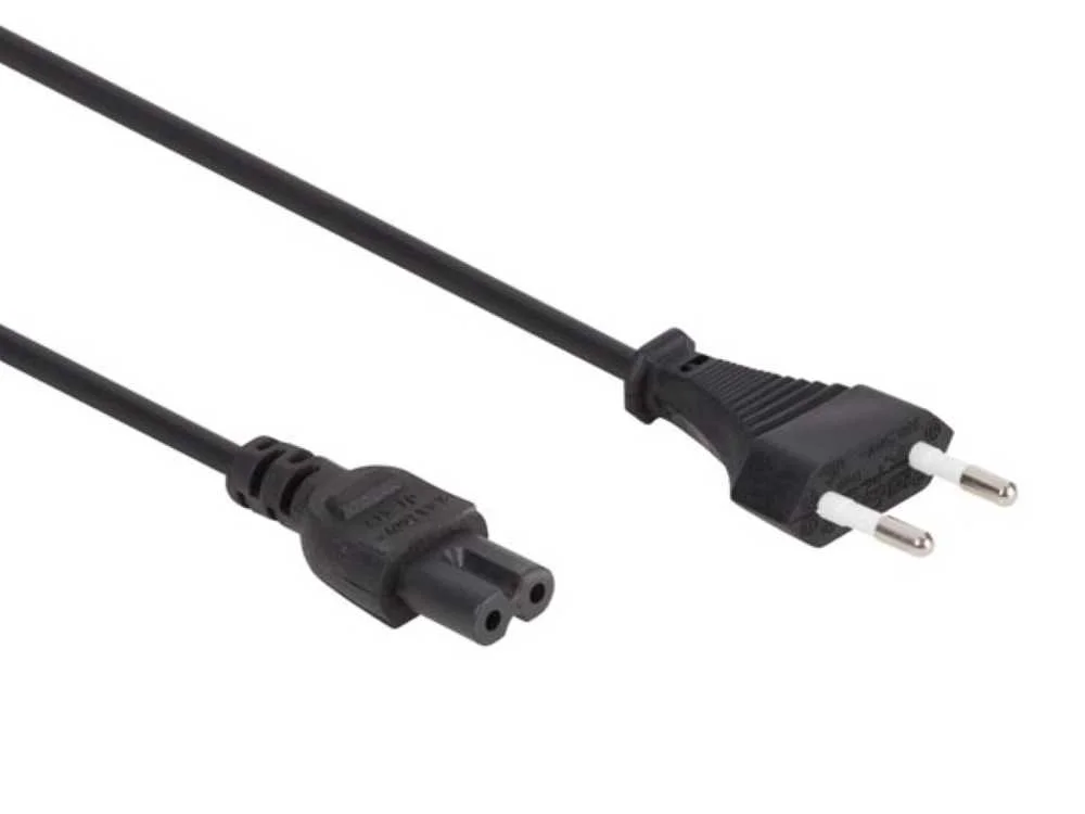 Cabo de Alimenta&ccedil;&atilde;o Preto Cee 7/16 "Europlug"+ C7 L=2 M H03vvh2-F 2g0.75 Mm&sup2;