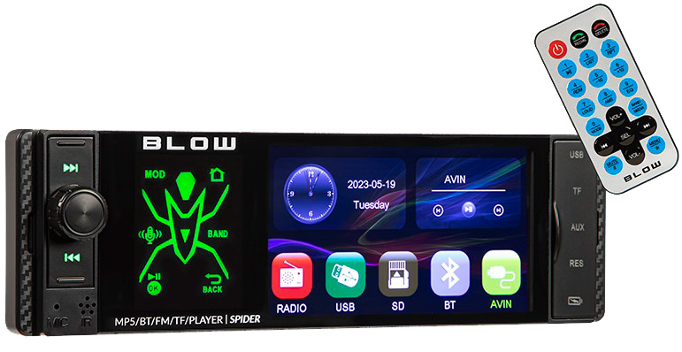 Blow Car Radio Spider    4in Rds Rgb