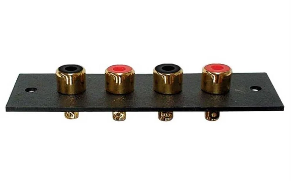 Ficha Rca 4p Amp - Ouro