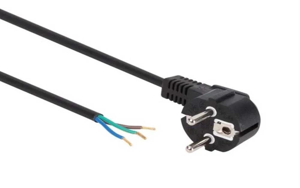 Cabo de Alimentação Preto Cee 7/7 90 + Extremidades L=3 M H05vv-F 3g0.75 Mm²