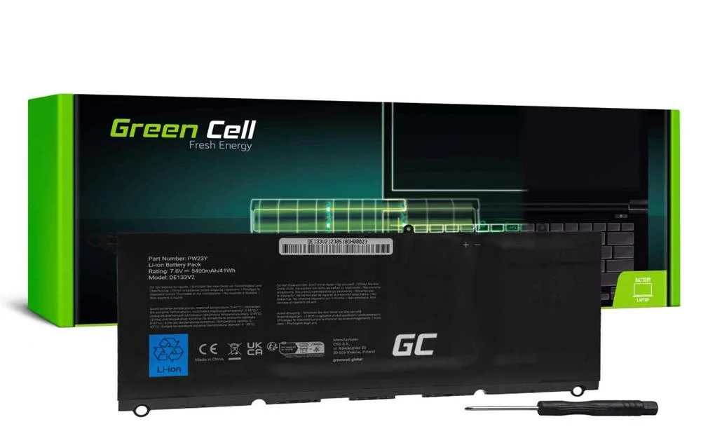 Bateria de célula verde Pw23y para Dell Xps 13 93.