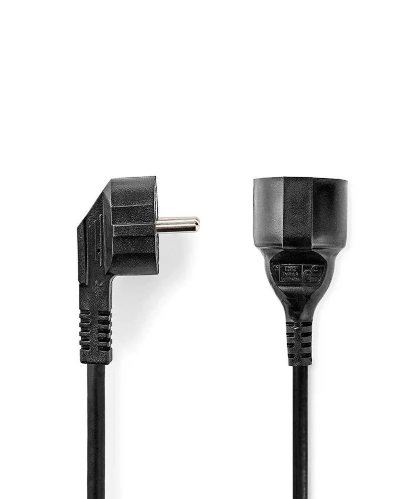 Cabo de Alimentação  Conector de Alimentação Macho  Conector de Alimentação Fêmea  Angular  Reto