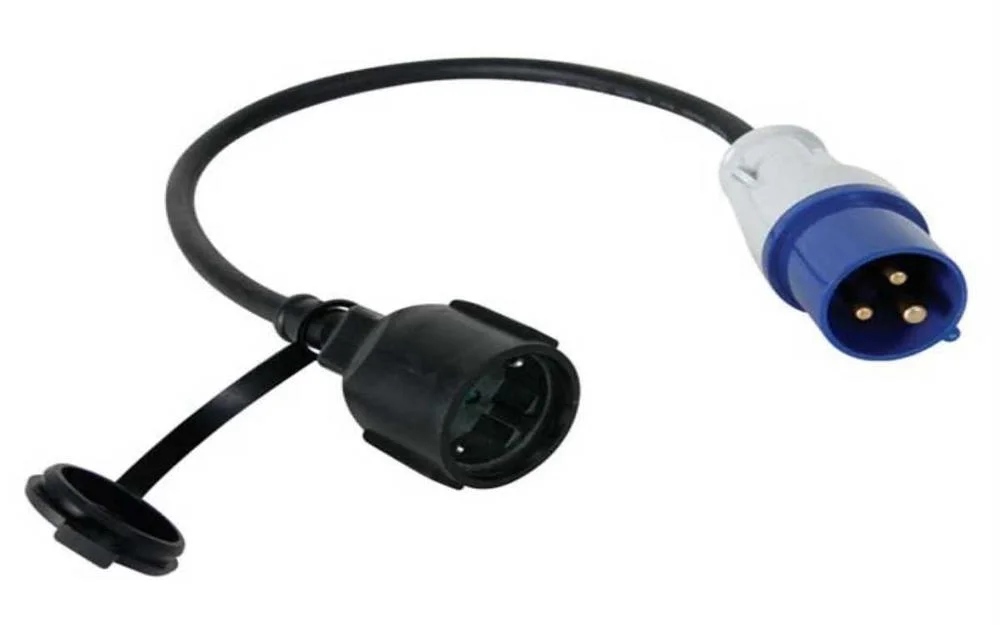 Cabo com Adaptador Tomada Schuko / Ficha Cee