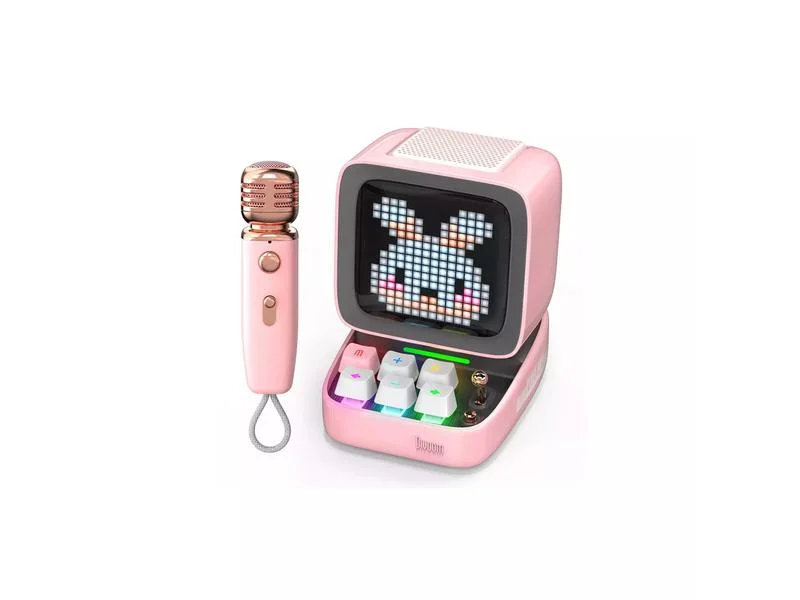 Divoom Ditoo Mic Pink - Coluna Bt com Microfone de Karaoke