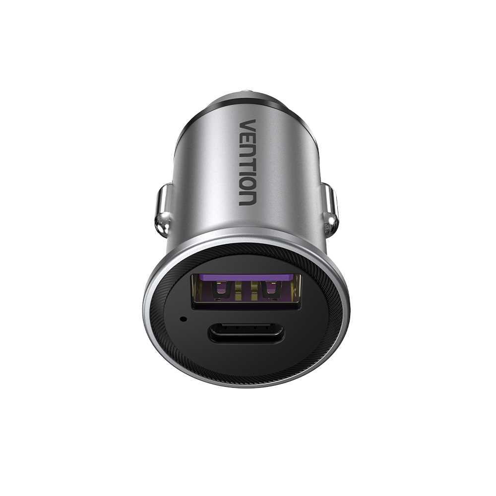 Cargador de Coche Vention Fffh0/ 1xusb-Tipo C/ 1xusb/ 30w