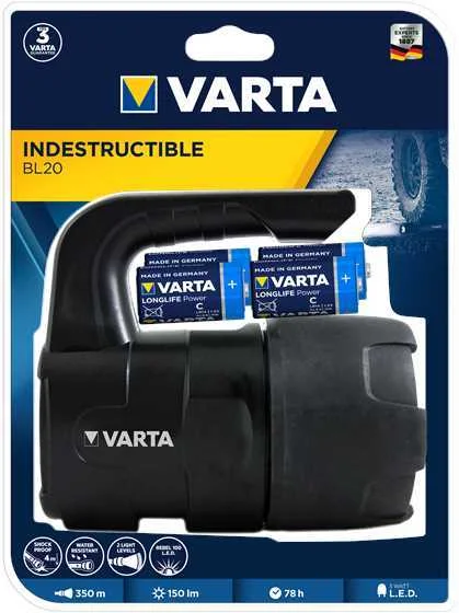 Varta Taschenlampe Indestructible Light Bl20 Pro    6aa