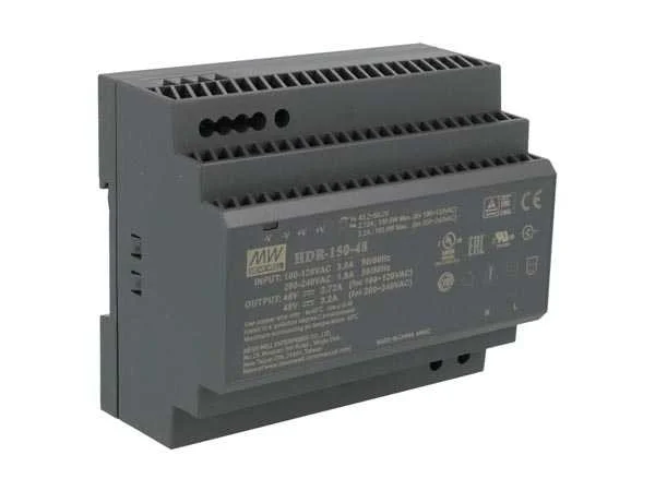 Fonte de Alimentação Industrial para Calha Din - Saída Única - 150 W - 48 V