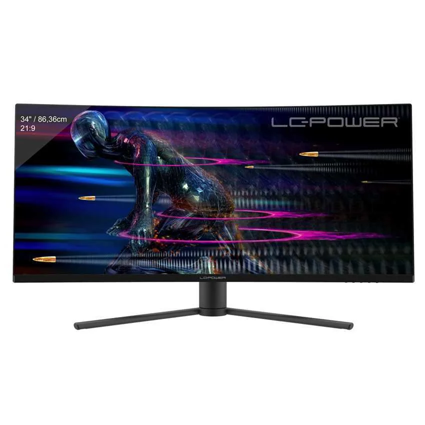 Ecrã LED Curvo Lc Power Lc-M34-Uwqhd-165-C - 86.36 Cm (34") - <br />3440 X 1440 Ultrawide Quad H