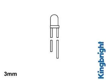 3mm Standard LED Lamp Blue Diffused