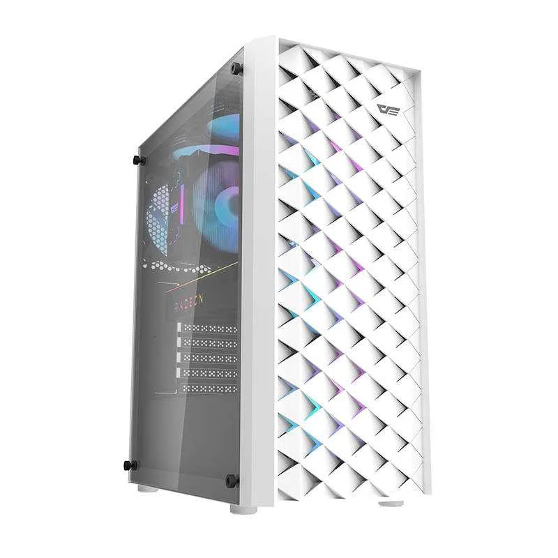 Pocítacová Skrín Darkflash Dk351+ 4 Ventilátory (Bílá)