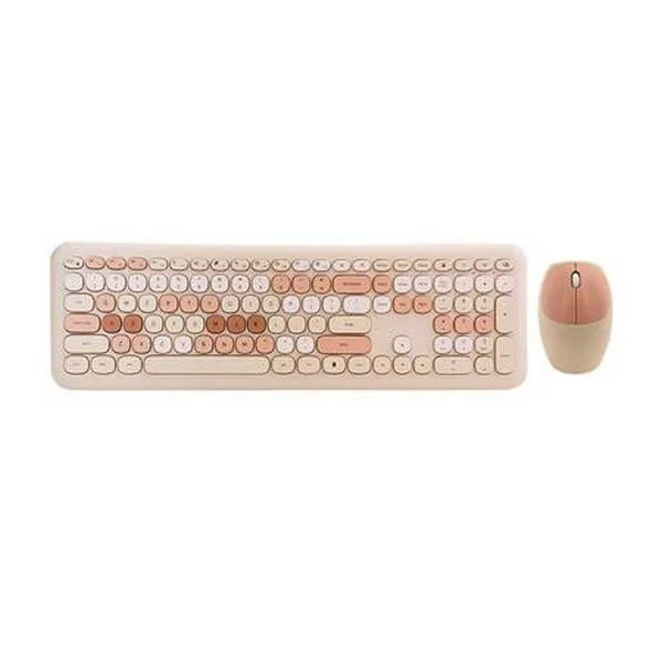 Conjunto de Teclado Sem Fios e Rato Mofii 666 24g (Bege)