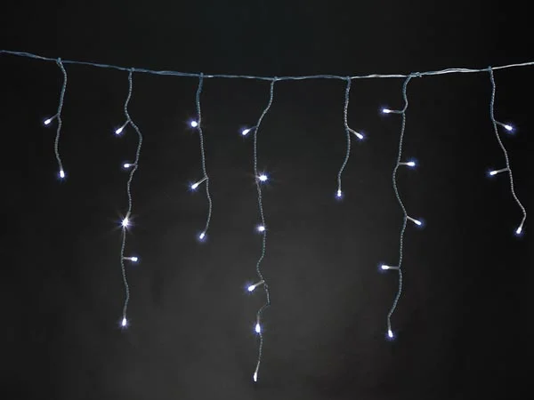 Rana LED - 4 X 06 M - 144 Lampadas Brancas - Fio Transparente - Modulador - 24 V