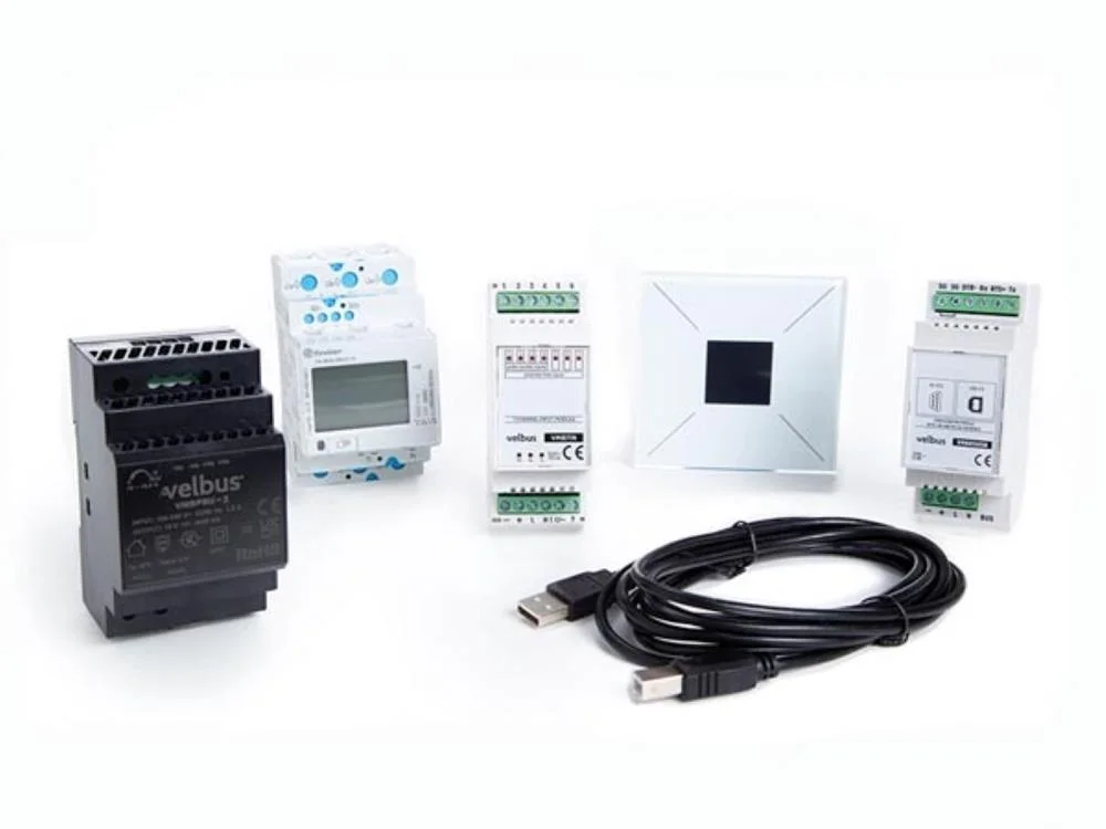 Conjunto de monitoramento de energia Velbus branco