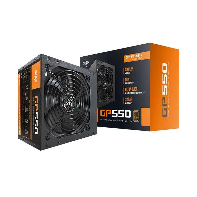 Fonte de Alimentação para Computador Aigo Gp550 80 Plus Bronze 650w Preto