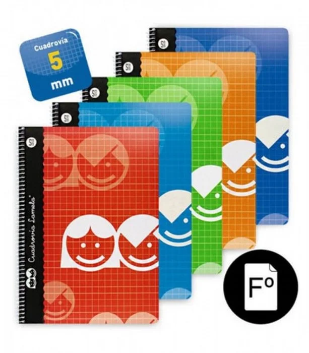 Cuaderno Basico Formato Folio 80 Hojas Rayado 5 M.