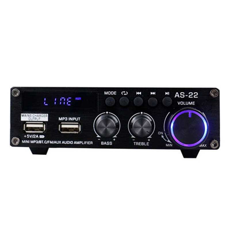 Zvukový Zesilovac Blitzwolf As-22, 45 W, Bluetooth 5.0, Usb + Dálkové Ovládání (Cerný)