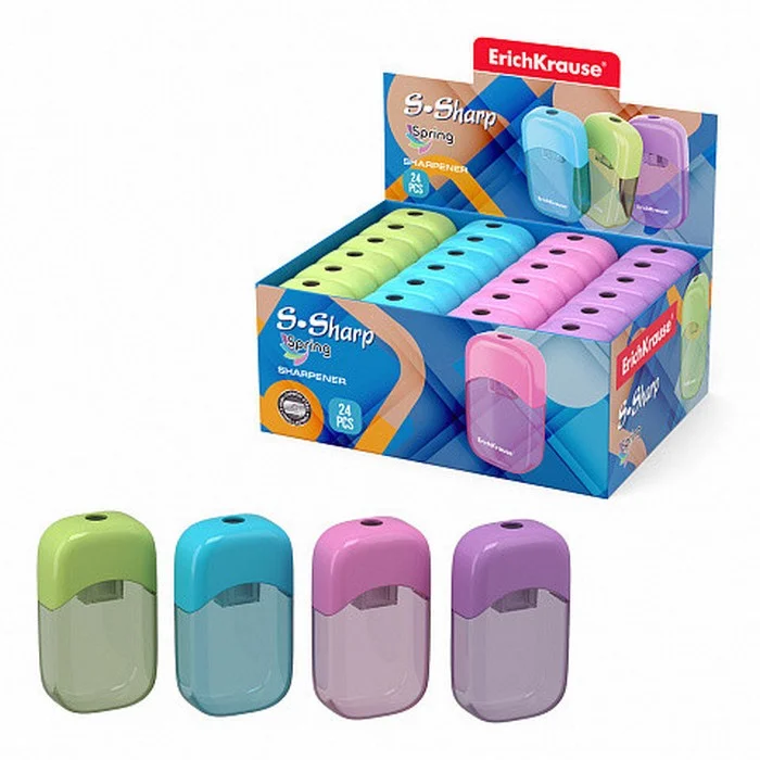 Sacapuntas de Plástico S-Sharp Con Depósito, Colo.