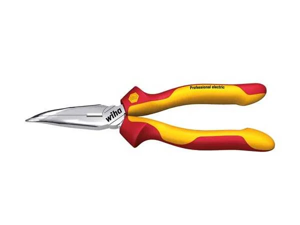 Wiha Needle Nose Pliers Professional Electric With Cutting Edge Curved Shape, Approx. 40&deg; (26728) 16
